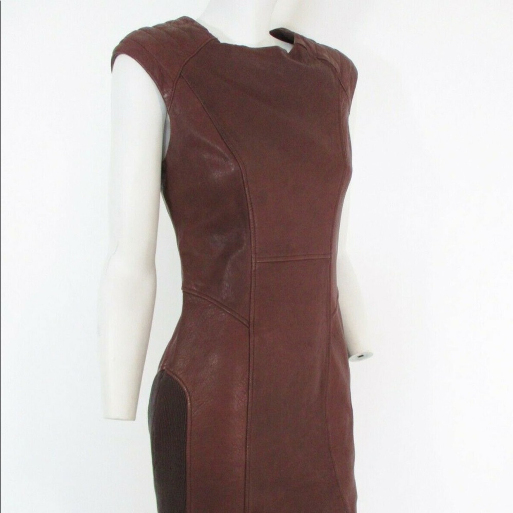 ALL SAINTS OXBLOOD BIKER MINI DRESS